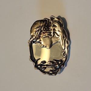 Art Nouveau Woman In The Mirror Brooch